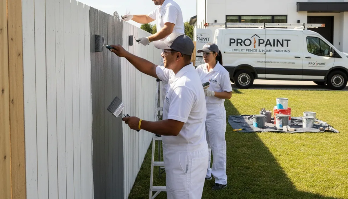 Professional fence painting in San Diego, CA by expert residential painters using weather-resistant finishes
