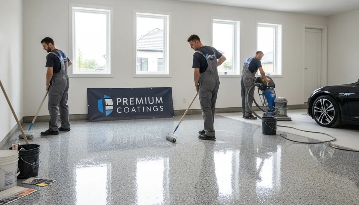 Professional garage floor epoxy coating in San Diego, CA for durable home and vehicle protection