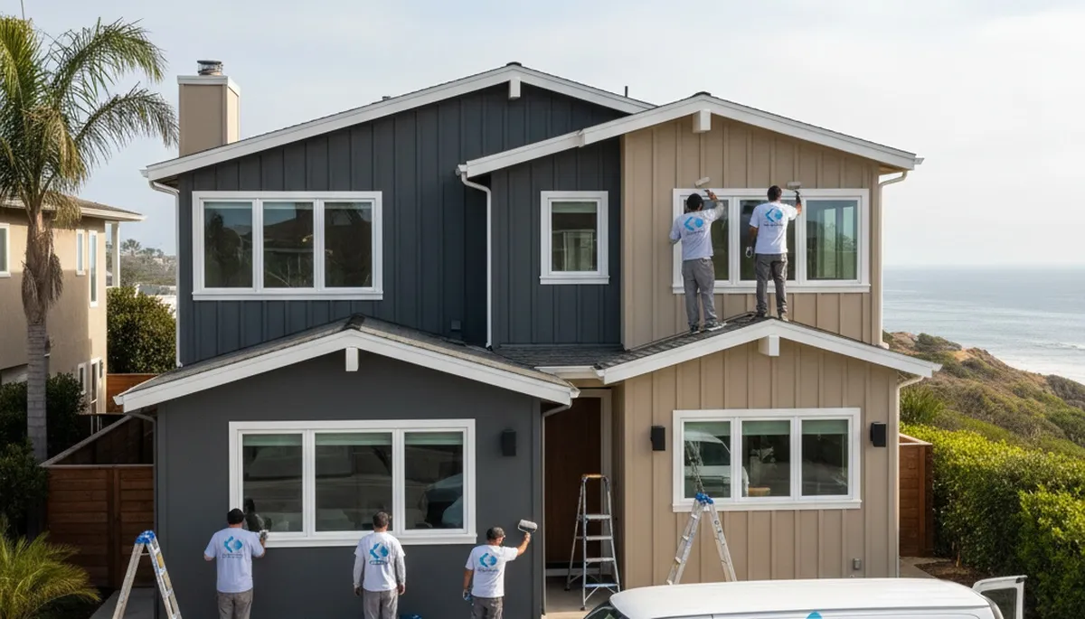 San Diego, CA house painting service by professional painters for residential exterior painting