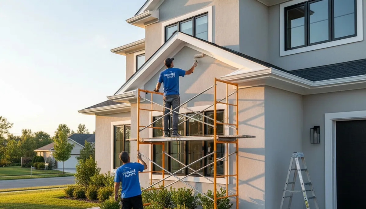 Professional trim and fascia painting on coastal home in San Diego, CA by expert house painters